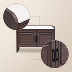 Water Outdoor Shoe Bench with Storage for Entryway, No Assembly Required, 300kg Capacity Bench Cushion, L110cm W36cm H50cm