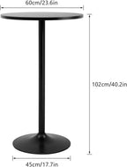 FDW Bistro Pub Table 40 Inch Height Cocktail Table Round Bistro Bar Table for Home and Kitchen Dining