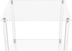 3-Tier Acrylic Record Player Stand, Clear Vinyl Record Storage Table with 11 lbs per Shelf, Modern End Table/Side Table for Living Room, Bedroom, Bathroom, Easy Assembly, Polished Finish