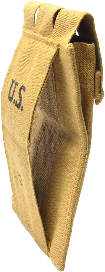 US WW2 Thompson 3 Cell Magazine Pouch Marked JT&L 1942 Khaki