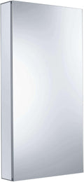 Fine Fixtures Bathroom Medicine Cabinet, Aluminum, Recessed/Surface Mount, Right/Left Hinged, Mirrored Interior (20 x 40)