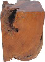 Rustic Stool Solid Teak Wood End Side Table, Small Wooden Stool, Plant Stand, Nightstand, Solid Teak Wood,-278