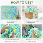 Bean Bag Filler 10lbs, Stuffing for Bean Bag Chair Refill, Shredded Memory Foam Filling for Punching Bag, Couch, Cushions, Dog Bed, Pillows (Multi Color)