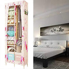 Simple Wardrobe Reinforced Thicken Cloth Sturdy Steel Frame Assembly Oxford Locker Hanging