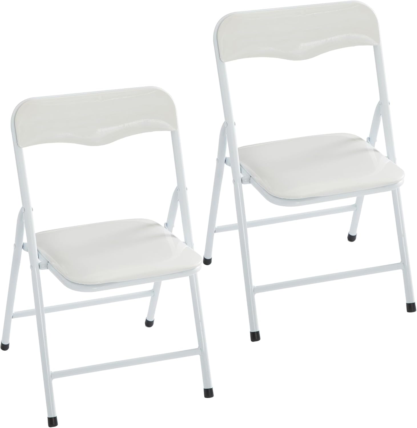 Heritage Kids Padded Folding Chair for Kids, Set of 2, White, Ages 3+
