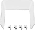 C-Shaped Side Table, Clear Acrylic Mobile End Table, 22 Inch Tall Snack Table with Wheels for Living Room, Study Room, Bedroom