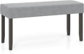 Giantex 40.5" Upholstered Entryway Bench with Padded Seat & Solid Rubber Wood Legs, Load 400Lbs, Indoor Velvet Dining Bench for Living Room, Kitchen, End of Bed, Hallway