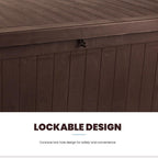 Large Storage Bench Lockable Outside Storage Box Container Waterproof for Furniture Outdoor Cushions Garden Pool Tools