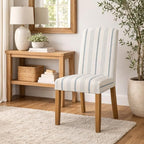 HomePop Classic Parsons Dining Chair - Blue Calypso Stripe (Set of 2)