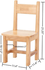 Pure Wood Solid Wood Children Chair for Kids, Kindergarten and Kids' Home Furniture-Natural(2 Same Chairs)