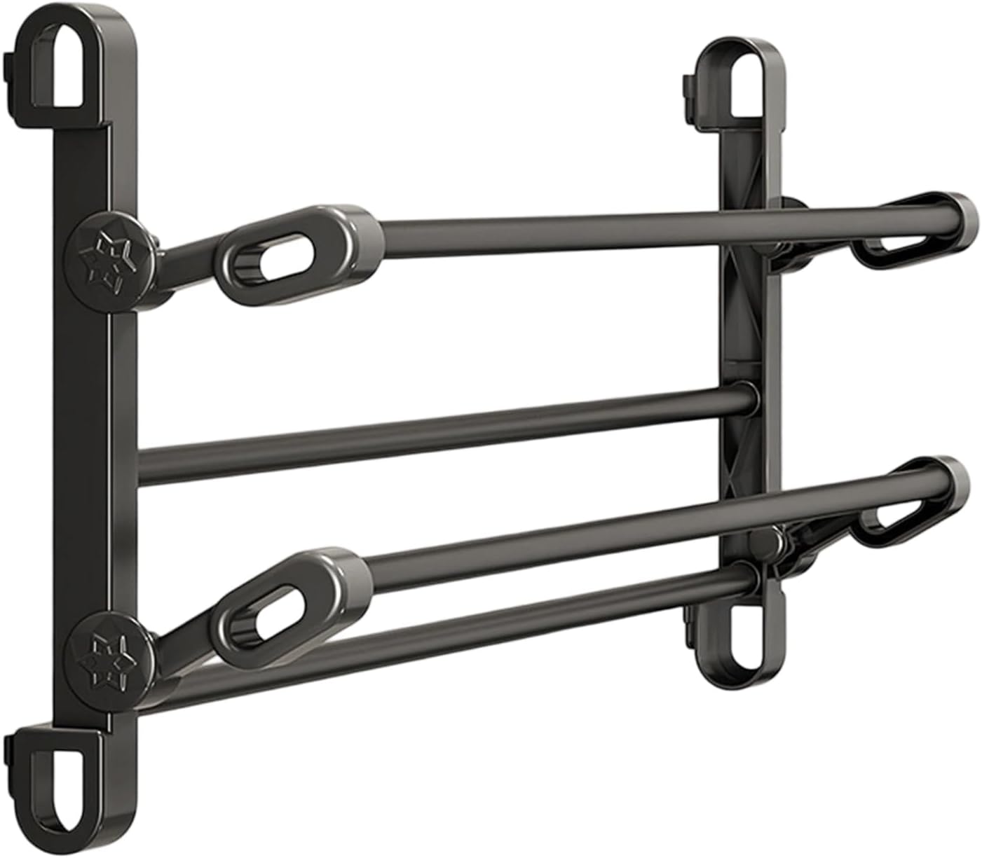 Wall Mounted Folding Shoe Rack 2 Tiers Space Saving Designs for Bathroom and Entryway Without Drilling Required