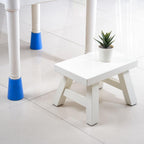Small Stool Wooden Step Stool Footstool Solid Wood 8 inch for Kids Adults Plant Stand Fishing Stool (White)