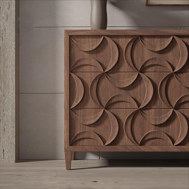 Entryway Cabinet Modern Sideboard Living Room Decorative Cabinet Wooden Entrance Cabinet Suitable for Dining Room, Home and Kitchen Sideboard Storage Cabinet(S:120 * 40 * 85CM)