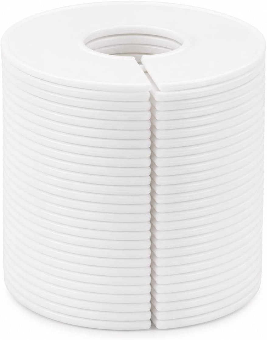 18 Pack White Acrylic Shelf Dividers for Closet Organization | Fits wooden shelves to organize clothing, linens, pantry items, and office supplies in closets, kitchens, and bedrooms.
