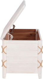 Linon Brosnan Rope Cedar Chest White