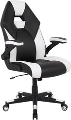 RS Gaming™ Bonded Leather High-Back Gaming Chair, White/Black
