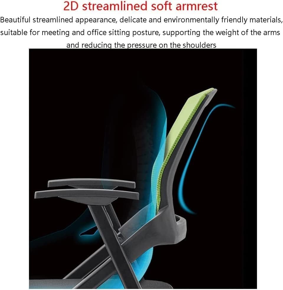 Folding Chair with High Resilience Sponge Backrest Extra Wide Ergonomic Bionic Curved Back Streamlined(C)