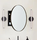 Surface Mount Oil Rubbed Bronze Round CircleBathroom Medicine Cabinet with Mirror Circlular Shaped Stainless Steel Metal Framed Medicine Cabinets Bathroom Cabinet with Mirror 24'' Diameter