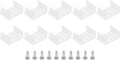 PATIKIL LED Strip Light Clips, 100 Pack Mounting Bracket Fixing Clips Plastic Clamp Holders with Screws for 18mm-20mm Neon RGB Light Cable Ribbon, Translucent