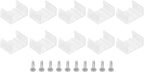 PATIKIL LED Strip Light Clips, 100 Pack Mounting Bracket Fixing Clips Plastic Clamp Holders with Screws for 18mm-20mm Neon RGB Light Cable Ribbon, Translucent