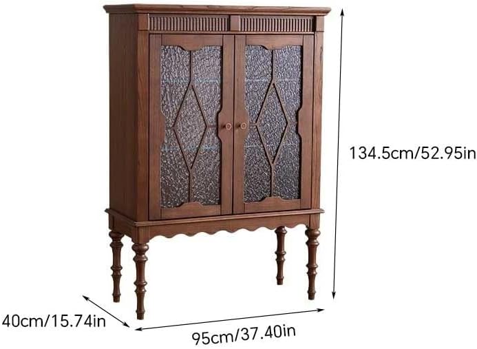 Entryway Cabinet Solid Wood Dining Sideboard Living Room Storage Cabinet Wall Wine Display Cabinet Sideboard Storage Cabinet