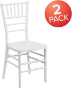 Flash Furniture 2 Pack HERCULES PREMIUM Series Silver Resin Stacking Chiavari Chair