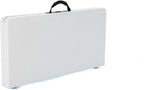 LIFETIME 280228 37-Inch Square Fold-in-Half Table, White Granite Top with Gray Frame