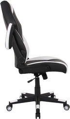 RS Gaming™ Bonded Leather High-Back Gaming Chair, White/Black