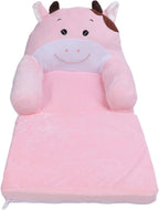 Foldable Kids Sofa Cute Cartoon Soft Comfortable Children Folding Couch Sofa Bed for Boys Girls Bedroom (2 Layers)