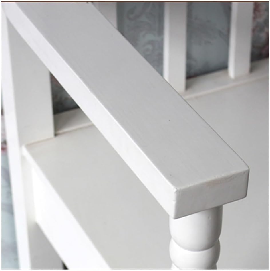Outdoor Bench, 2-Person Bench for Outdoor and Indoor, 41.9" Solid Wood Balcony Bench with Backrest Armrests Elegant Pine Leisure Chairs Garden Bench(White)