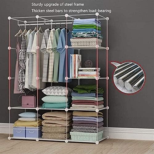 Portable Wardrobe Closet Rack for Bedroom - Easy Storage Solution for Clothes, Moving Boxes, and Organizing