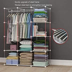 Portable Wardrobe Closet Rack for Bedroom - Easy Storage Solution for Clothes, Moving Boxes, and Organizing