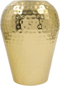 Hosley's 10" High Gold Finish Hammered Metal Vase – Elegant Gift for Floral Arrangements, Weddings, Special Events, Aromatherapy, Spa, Reiki, Meditation