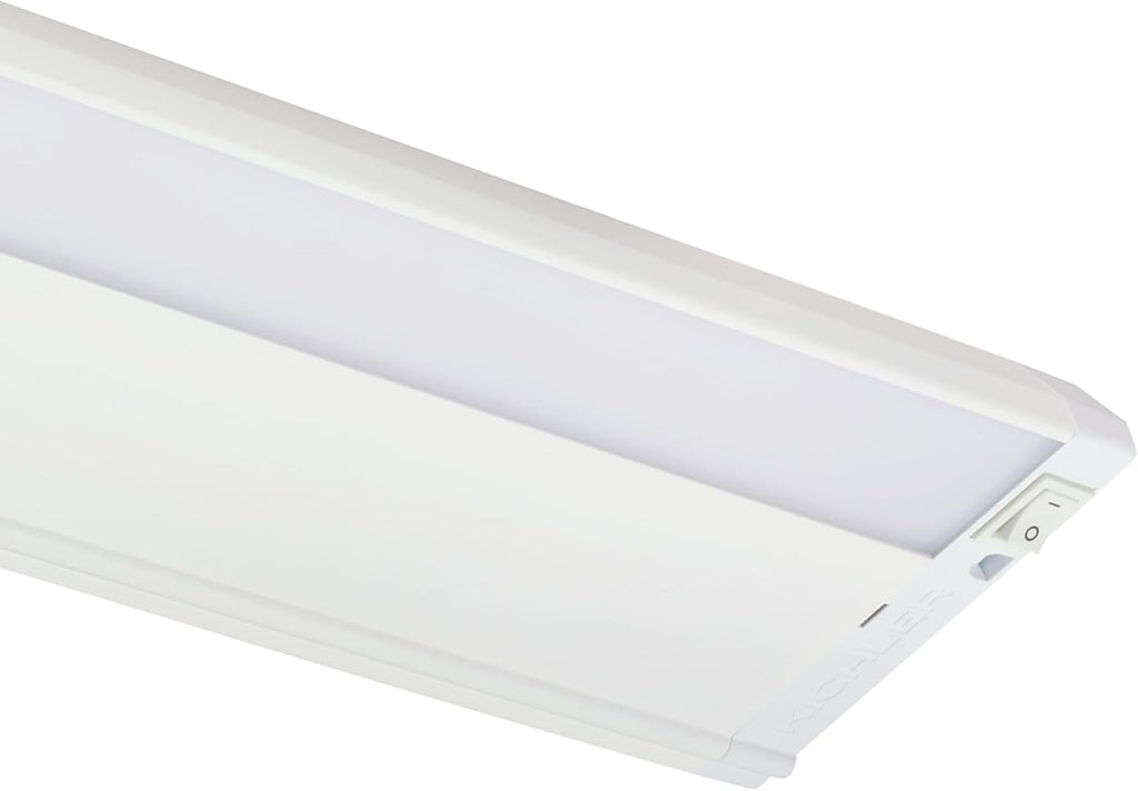 Kichler 4U Series 22" 120V LED Under Cabinet Light in White, 3000K, (22" L x 4.5" W x 1"H), 4U30K22WHT