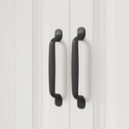 FUFU&GAGA Kitchen Pantry Cabinet Food Pantry with Door Racks & Rotating Racks, Drawers, Tall Kitchen Storage Cabinet with Shelves, Cupboard Bar Storage, White, 31.5”W x 19.7”D x 72.2”H