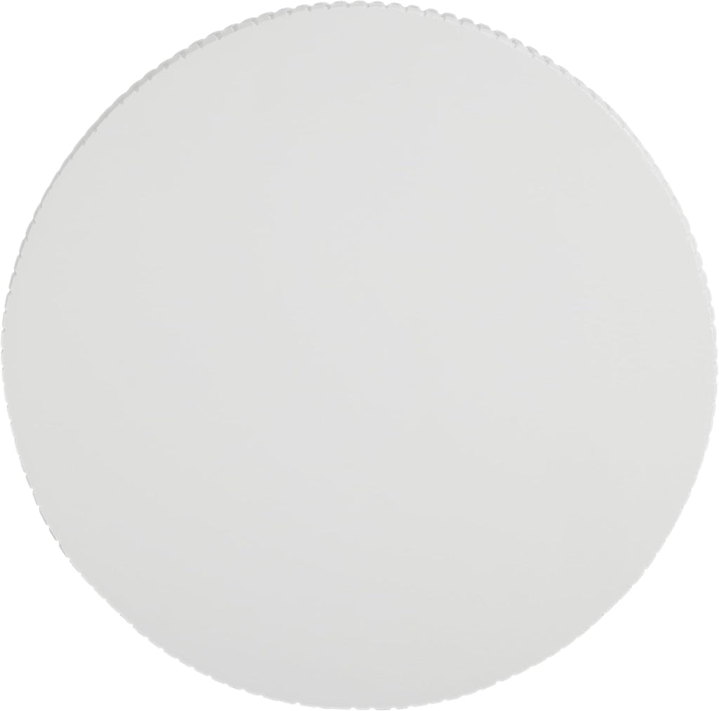 ø11.75'' Faux Stone Side Table Round End Table for Living Room, Modern Contemporary Pedestal Plant Stand, MGO Lightweight Concrete Material for Outdoor & Indoor, No Assembly, White