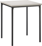 Monarch Specialties I 3826 Accent Table, 22" H, Side Table, End, Small, Nightstand, Square, Bedroom, Living Room, Washed Oak Laminate, Black Metal, Contemporary