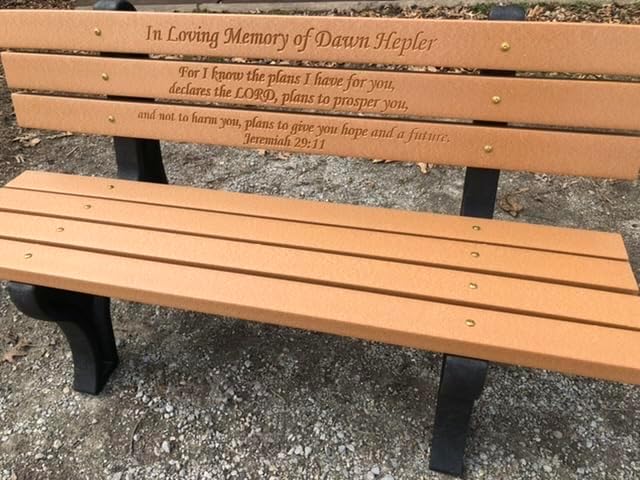 Buddy Bench with Recycled Plastic Frames (Any Color)