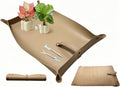 PU Leather Repotting Mat for Indoor Plants, Waterproof Gardening Mat with 2 PCS Mini Garden Succulent Transplanting Tools Portable Potting Mat for Transplant and Mess Control (Beige, 29x17in)
