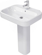 Duravit 2316650000 Happy D.2 25-5/8" Rectangular Ceramic Wall Mounted Bathroom Sink