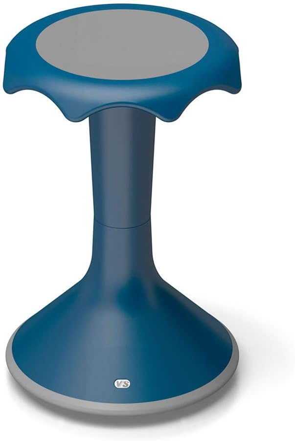 Hokki VS America Stool, Flexible Ergonomic Seating Stool for Kids and Adults, 20" Seat Height, Blue