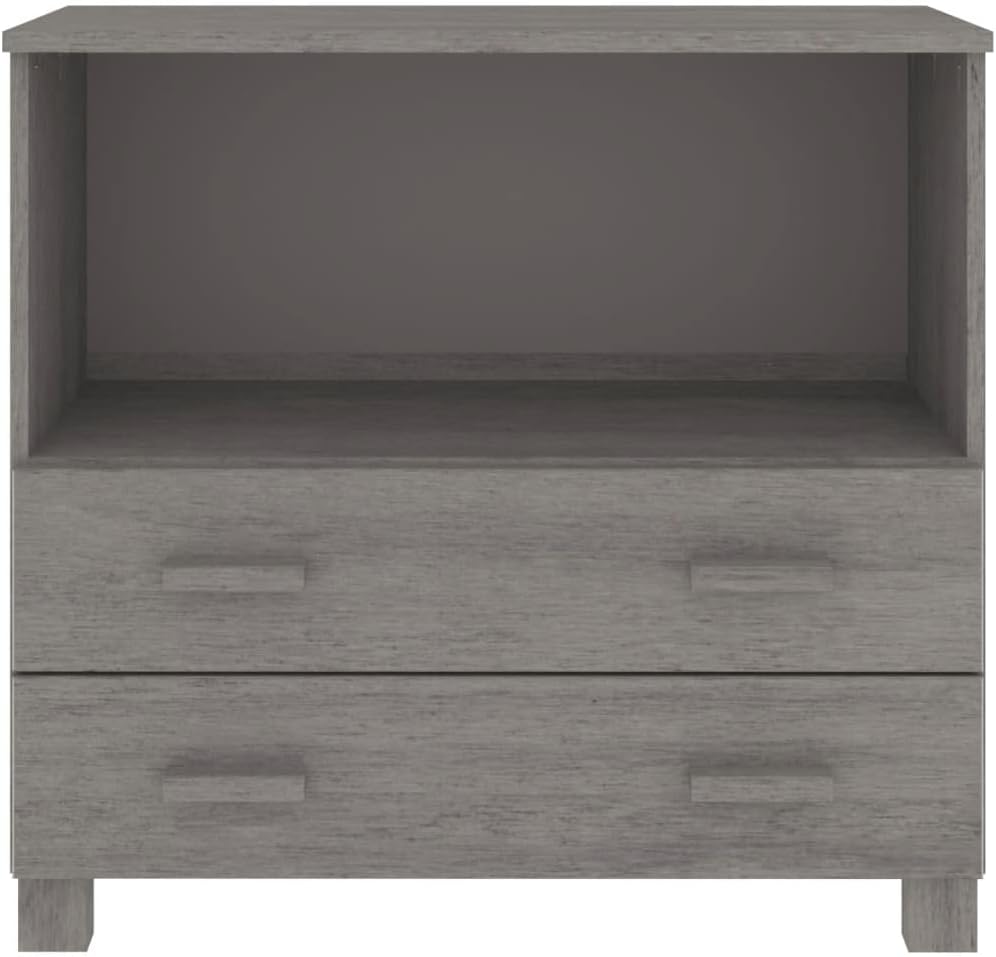 Light Grey Sideboard with Solid Pine Wood and MDF Construction, Modern Storage Cabinet for Living Room or Dining Room, 4-Drawer Furniture Piece with Smooth Finish and Durable