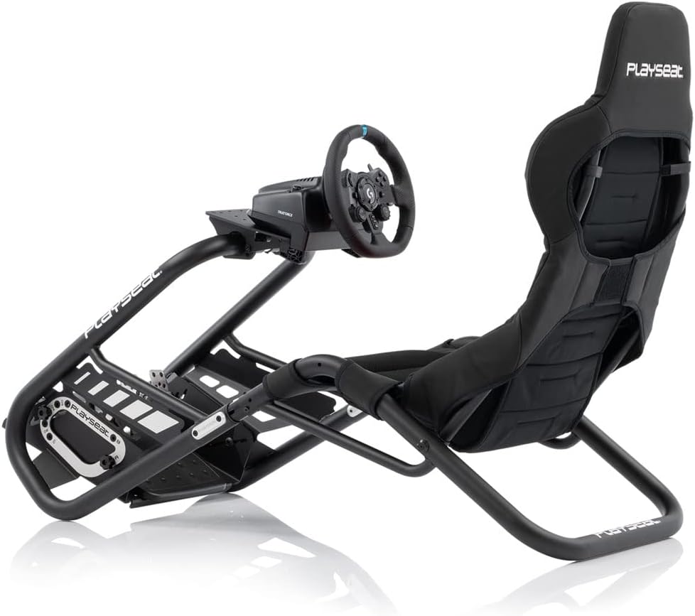 Trophy Sim Racing Cockpit | High Performance Racing Simulator Cockpit | Supports Direct Drive | Compatible with All Steering Wheels & Pedals on the Market | Supports PC & Console | Black