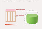 Upholstered Footstool & Footrest - Solid Wood Leather Shoe Bench for Kids Makeup Room & Living Room Storage Sturdy 12" x 8" Furniture Practical & Stylish