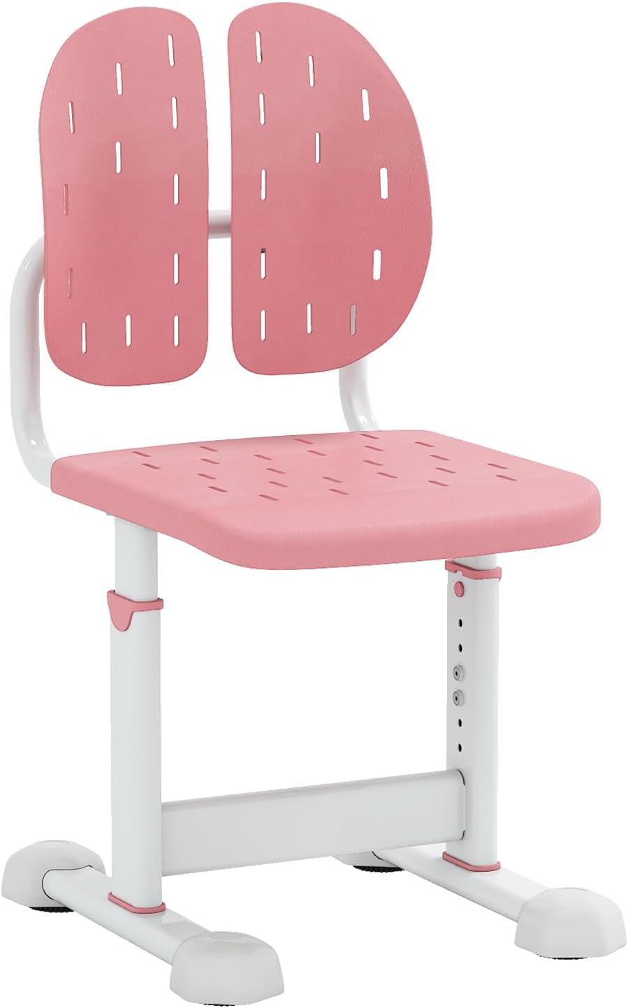 Costzon Kids Desk Chair, Height-Adjustable Study Chair w/Breathable Seat, Double Back Support & Heavy Duty Metal Frame for 3+ Years Old Students Boys & Girls (Pink)