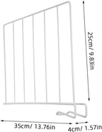 2pcs Wire Shelf Divider: White Closet Shelf Organizer - Metal Partition with Slide- - Space Saving Organizer for Clothes and Handbags