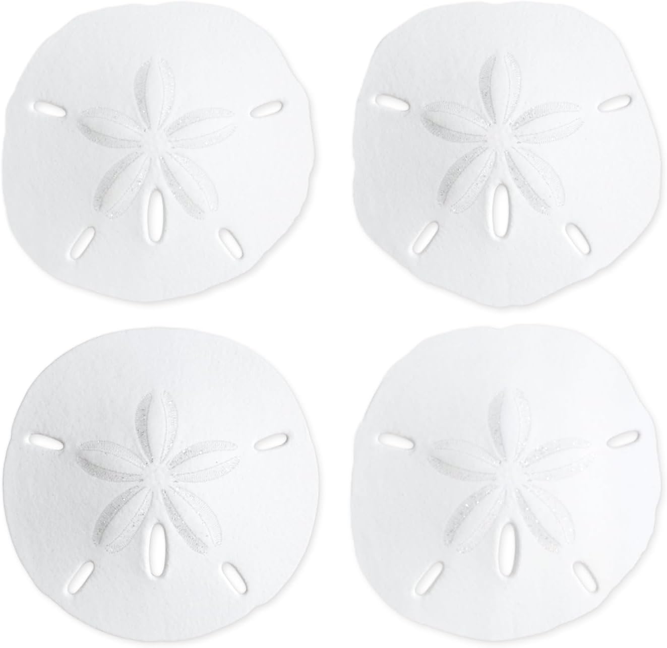 Real Sand Dollars 3" to 3.5" (4 Pack) – Sand Dollar Wall Art & Ornament Set – Beach Wedding Decor – Nautical Party Table Decor – Mini Shells for Crafts – Coastal Gifts