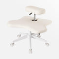 Kneeling Chair with Wheels - Height Adjustable Cross Legged Seat for Office, Home, Yoga, and Meditation (Bianco)