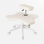 Kneeling Chair with Wheels - Height Adjustable Cross Legged Seat for Office, Home, Yoga, and Meditation (Bianco)