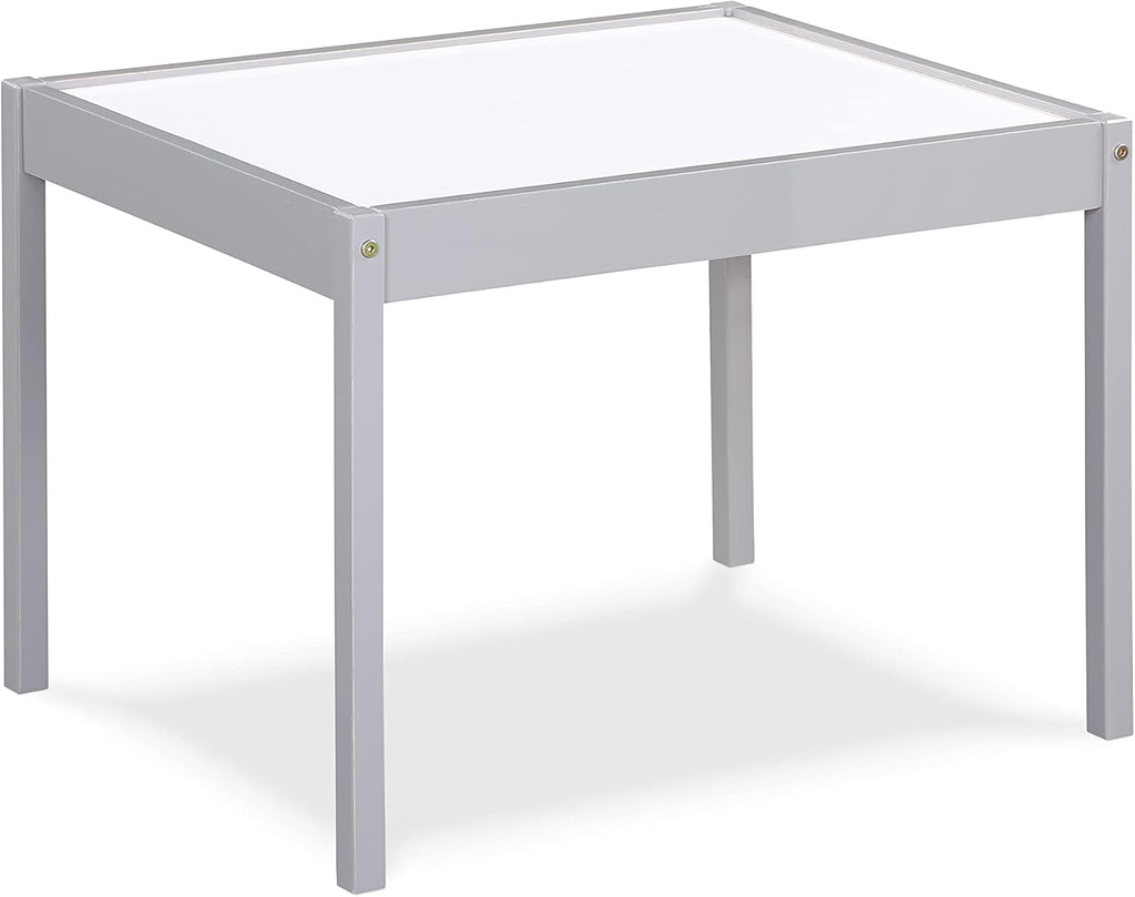 3 Pcs Dry Erase Table Two Chair Set, Gray